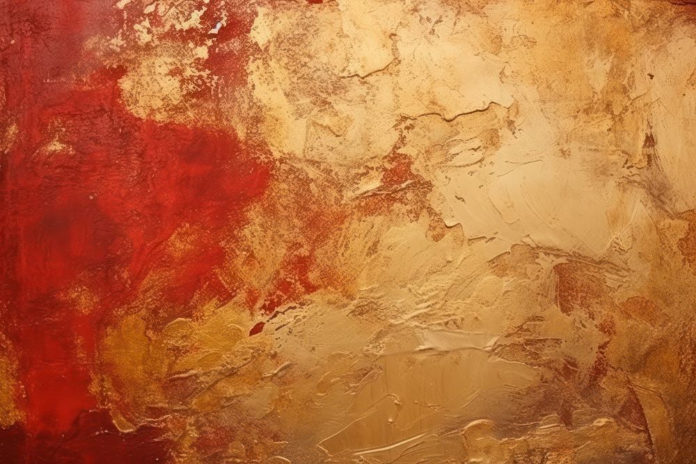 Red gold grunge backgrounds painting texture. AI generated Image by rawpixel.