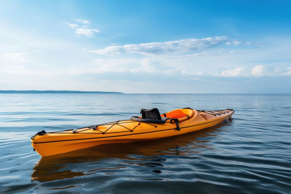 Sea kayaking recreation vehicle sports. AI generated Image by rawpixel.