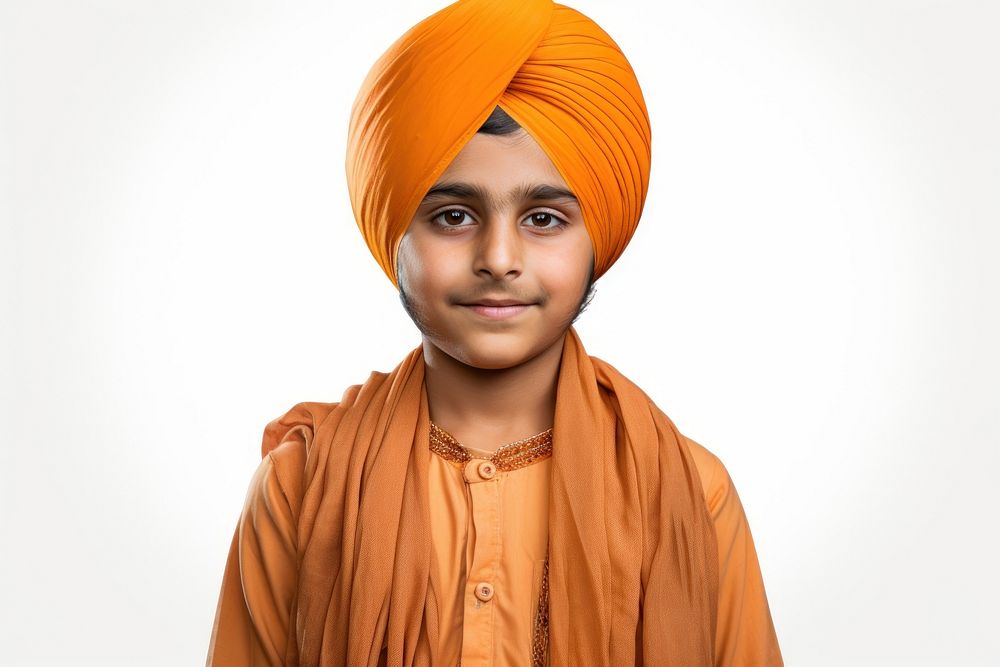 Sikh boy portrait turban photo. AI generated Image by rawpixel.