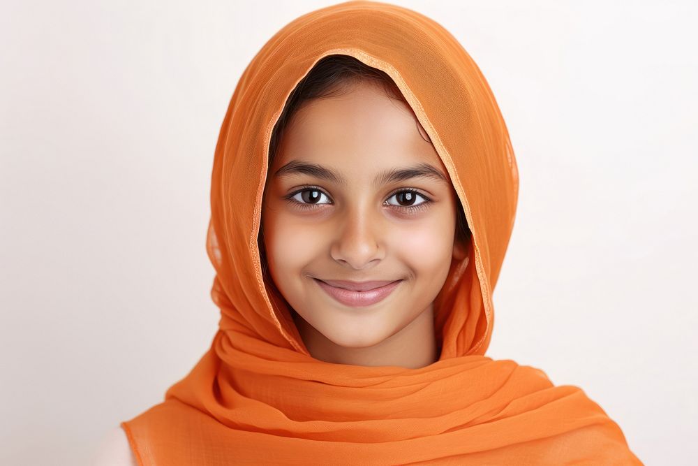 Sikh girl portrait smile photo. AI generated Image by rawpixel.