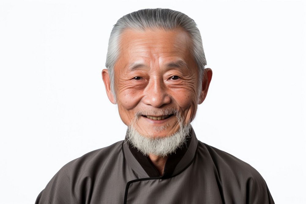 Photograph simple looking chinese man portrait adult smile. AI generated Image by rawpixel.