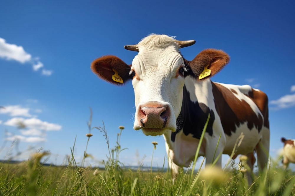 Cow livestock grassland outdoors. AI generated Image by rawpixel.