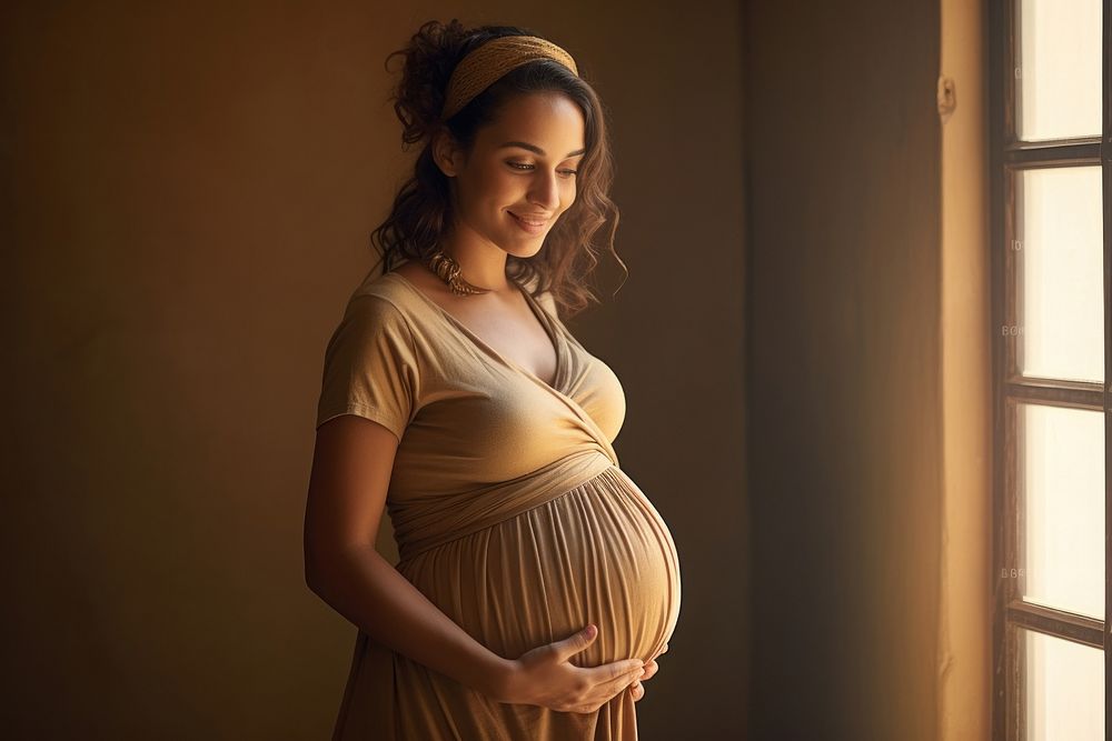 Egyptian pregnant woman portrait person female. AI generated Image by rawpixel.