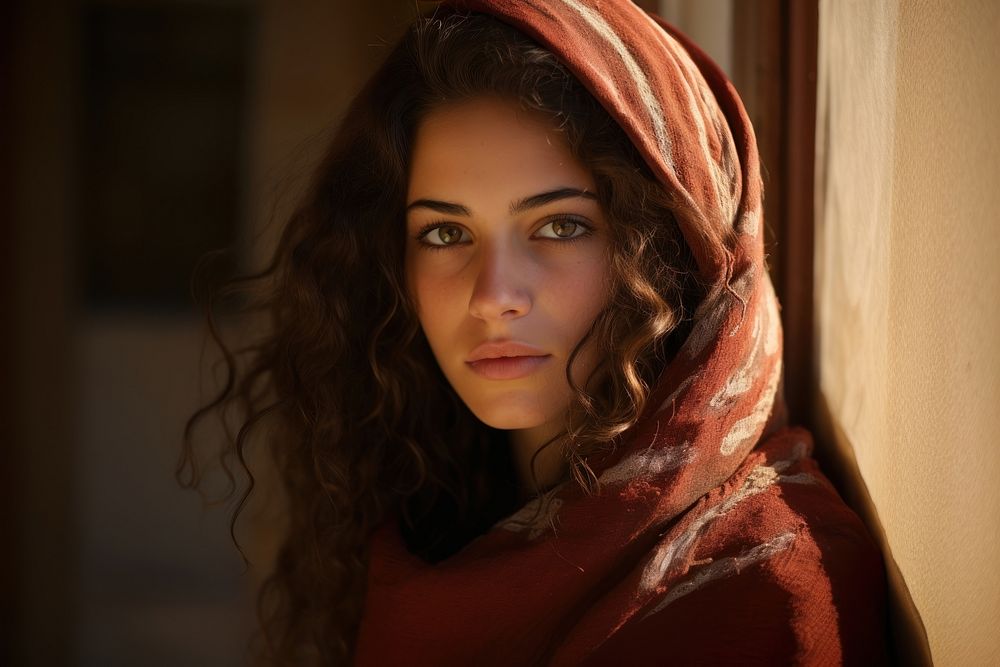 Palestine woman portrait person female. AI generated Image by rawpixel.