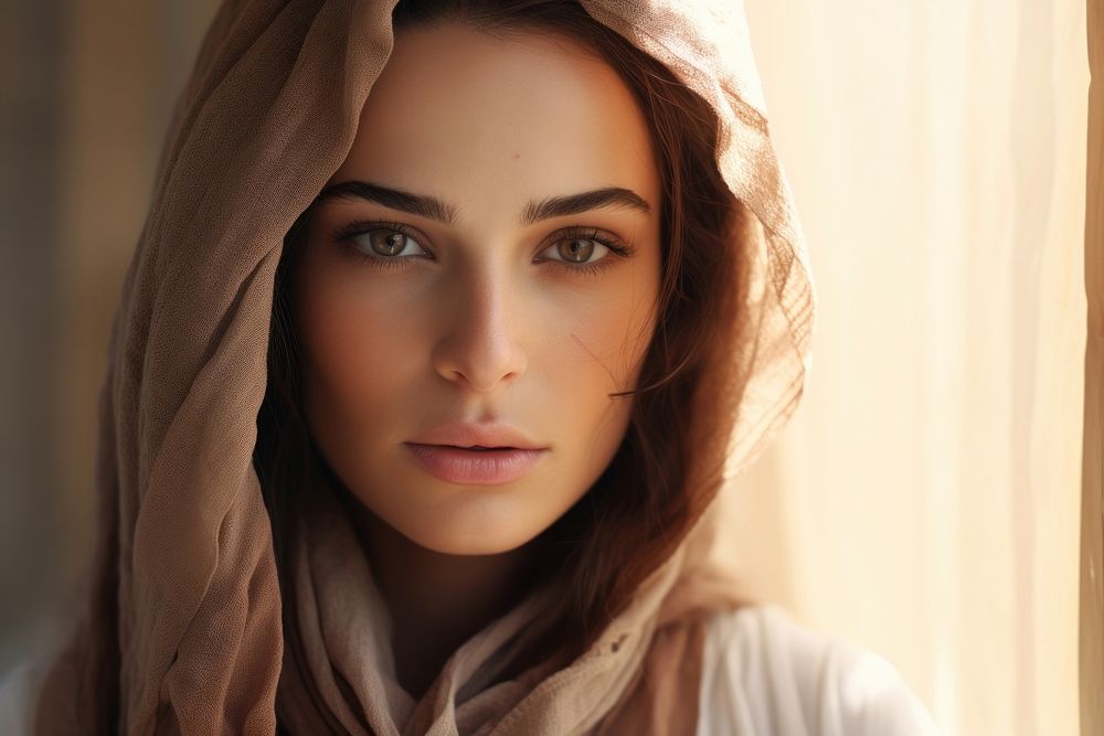 Palestine woman skin portrait person. AI generated Image by rawpixel.