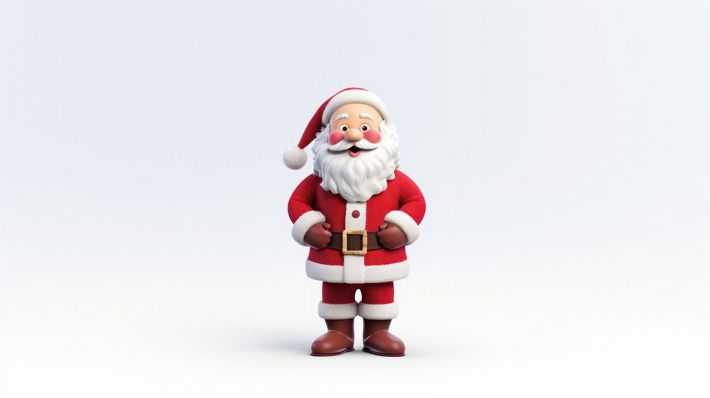 Santa claus christmas white background representation. AI generated Image by rawpixel.