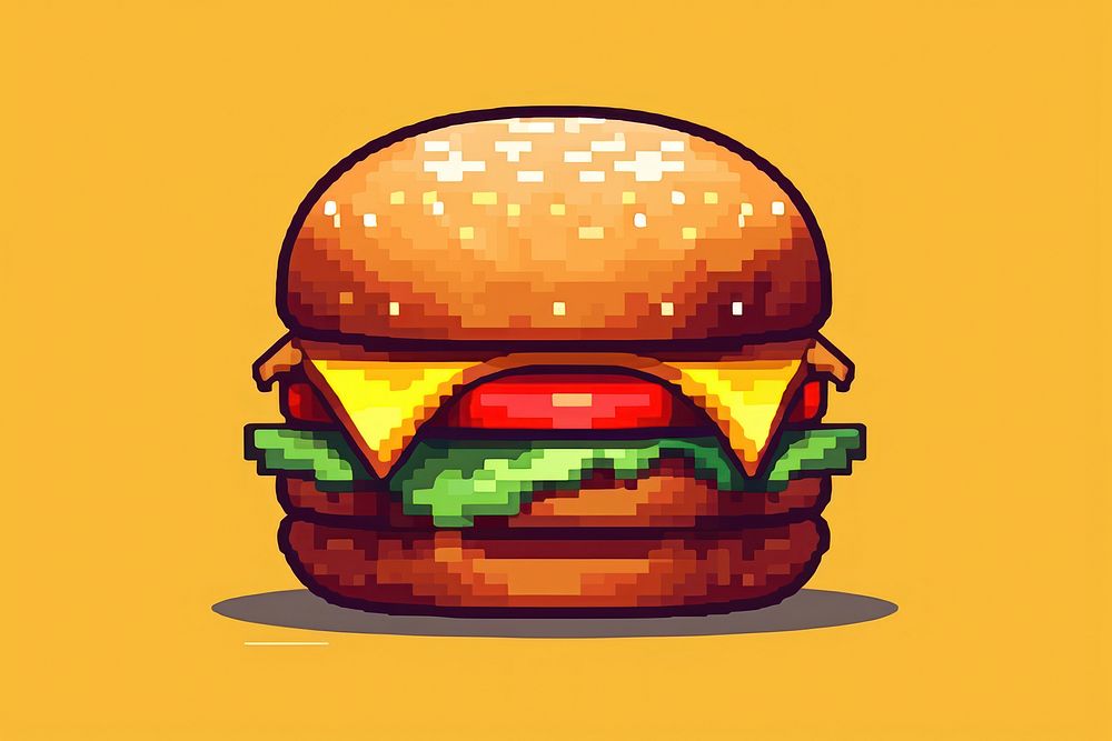 Cute burger food hamburger vegetable. AI generated Image by rawpixel.
