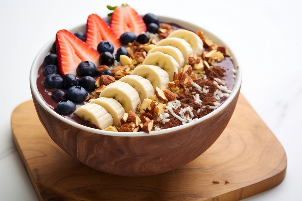 Acai bowl breakfast blueberry fruit. AI generated Image by rawpixel.