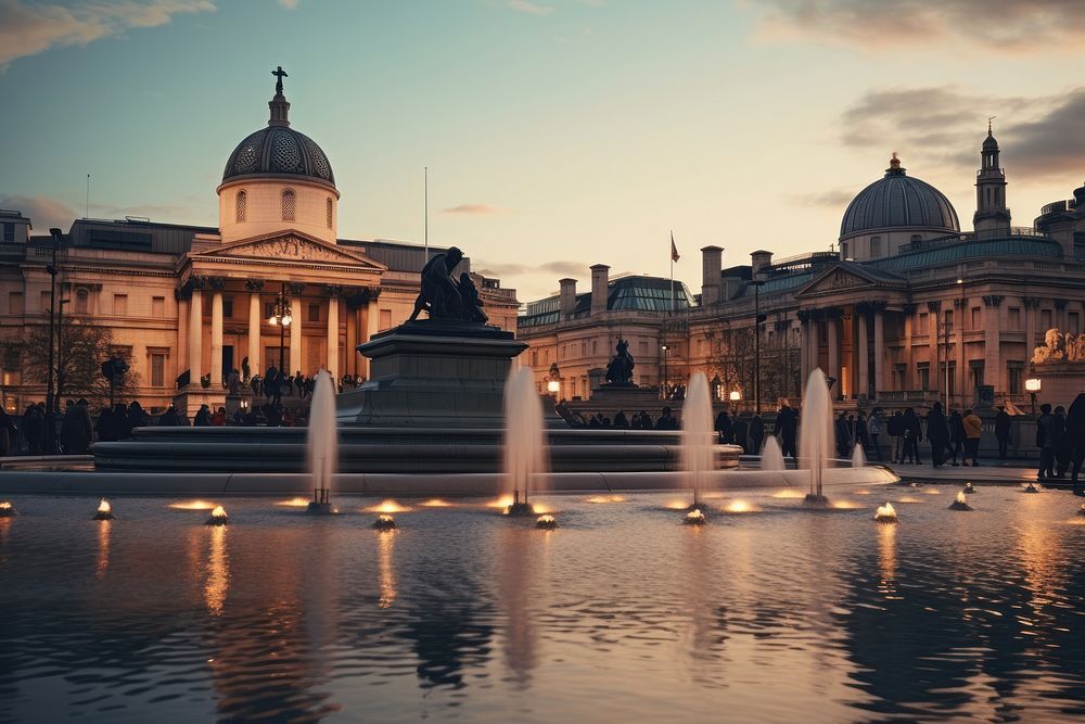 Trafalgar Square landmark architecture cityscape. 