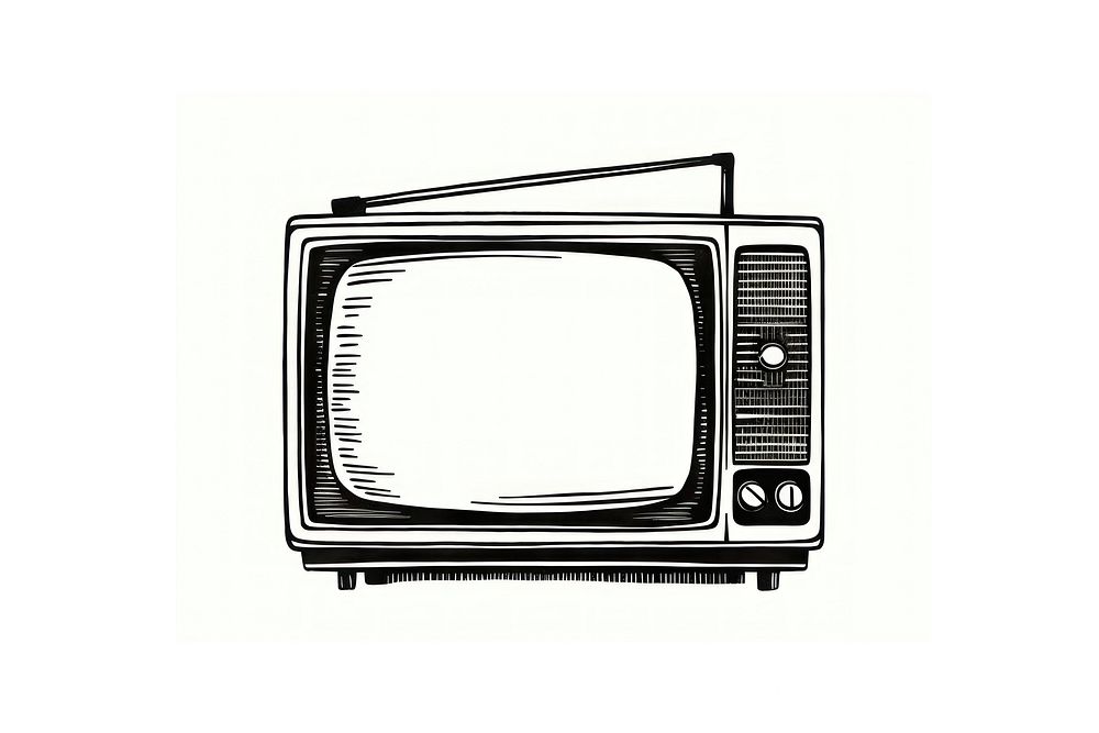 Television white background electronics technology. AI generated Image by rawpixel.