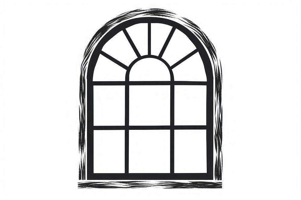Window architecture shape white background. AI generated Image by rawpixel.