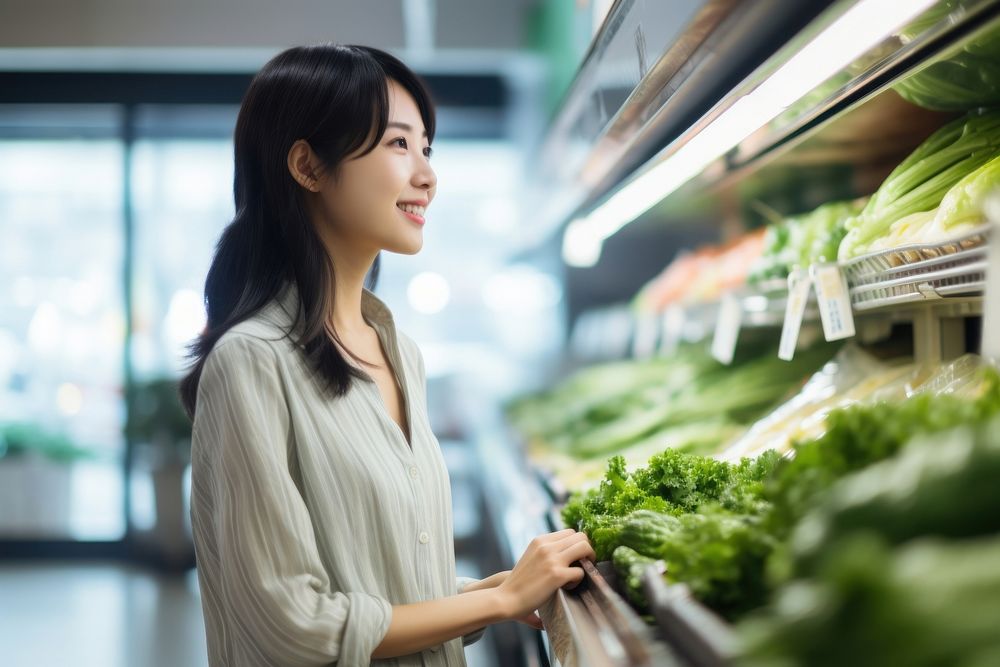 Women are choosing healthy foods in supermarkets adult list consumerism. AI generated Image by rawpixel.