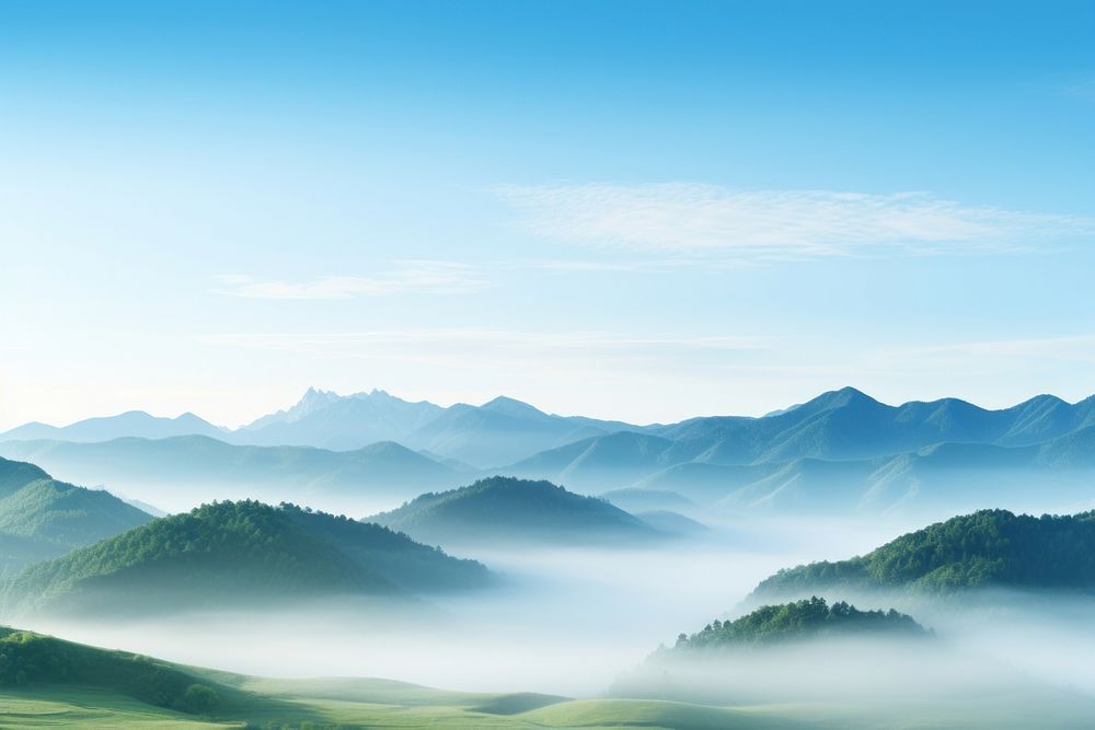 Hills landscape nature panoramic. AI generated Image by rawpixel.