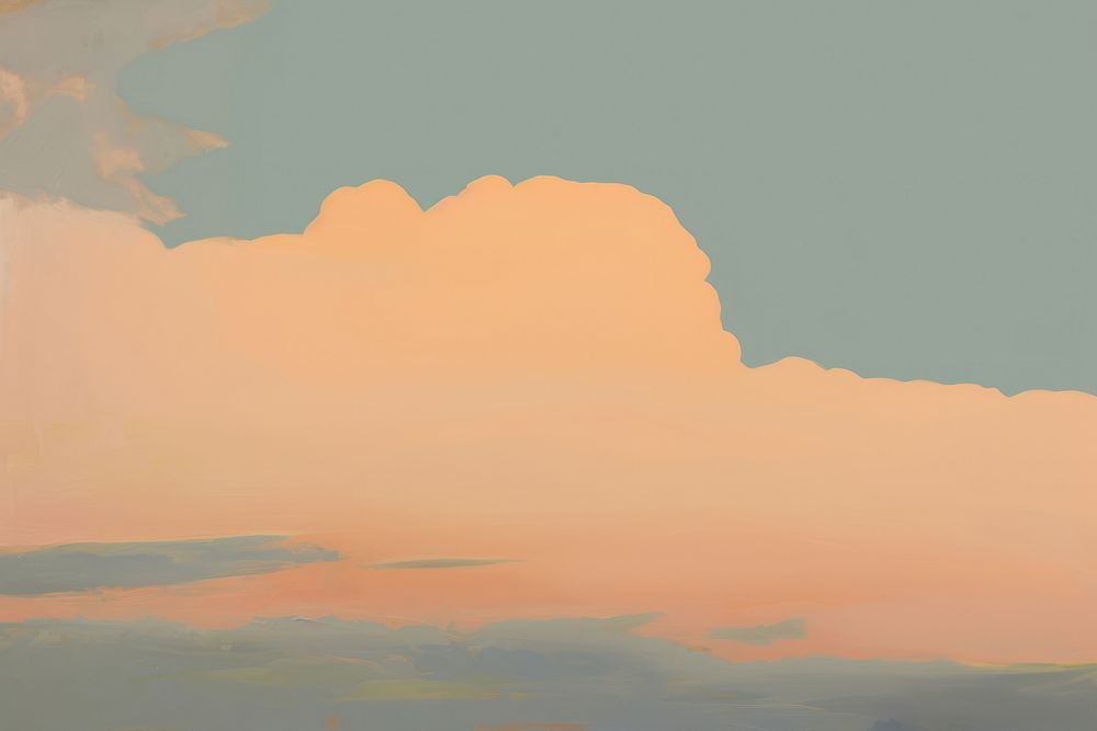 White cloud on sunset sky painting backgrounds abstract. AI generated Image by rawpixel.