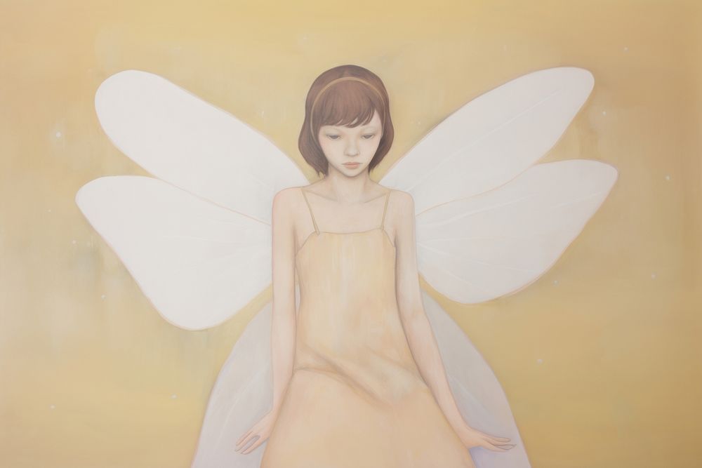Little fairy art painting angel. AI generated Image by rawpixel.