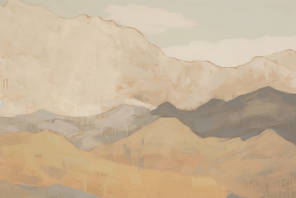 Mountain view painting art backgrounds. AI generated Image by rawpixel.