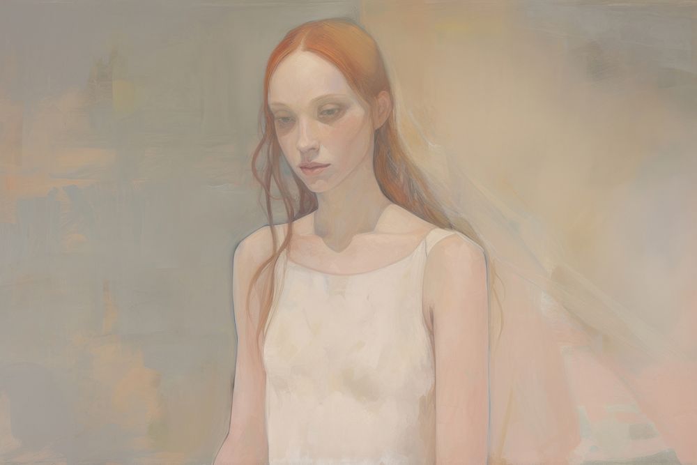 Bride painting art portrait. AI generated Image by rawpixel.