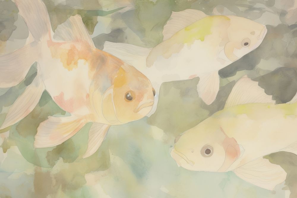 Colorful guppy fishes painting animal | Free Photo Illustration - rawpixel