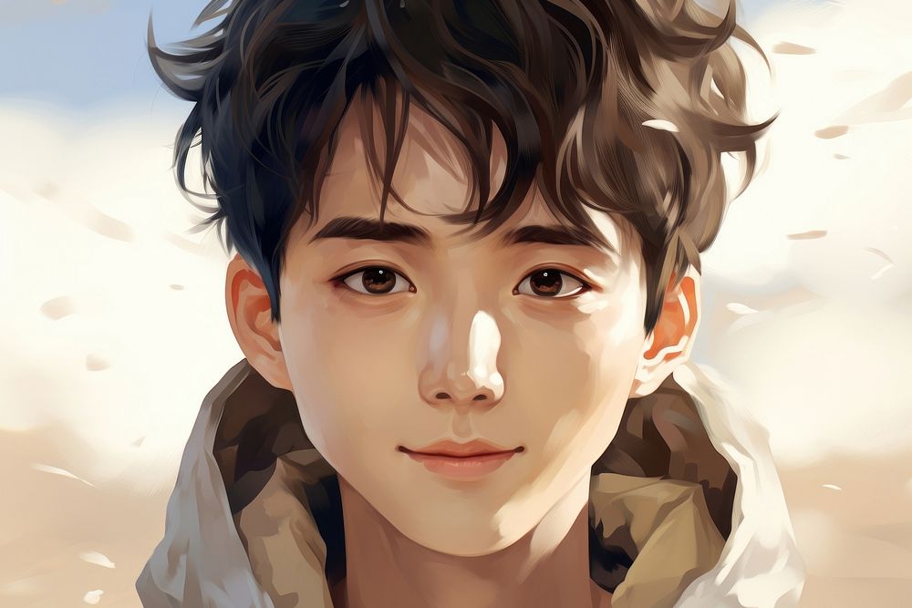 Korean boy portrait photography headshot. AI generated Image by rawpixel.