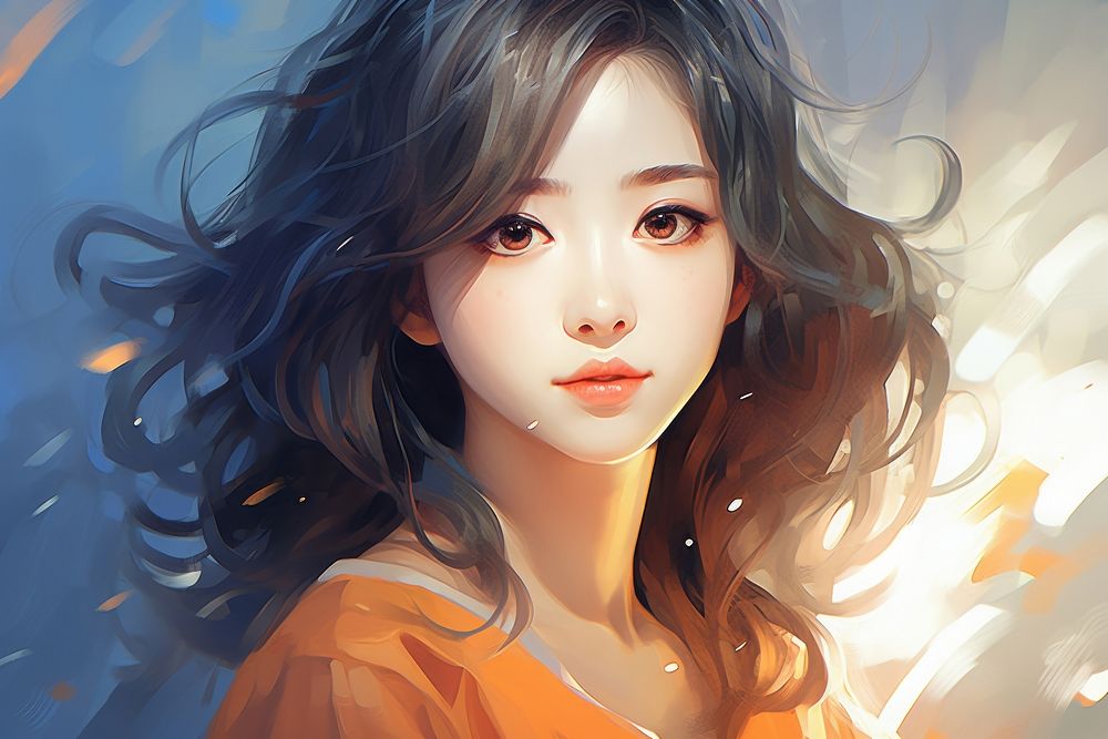 Korean girl portrait adult anime. | Premium Photo Illustration - rawpixel