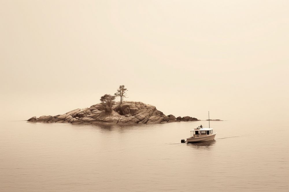 Archipelago outdoors vehicle nature. AI generated Image by rawpixel.