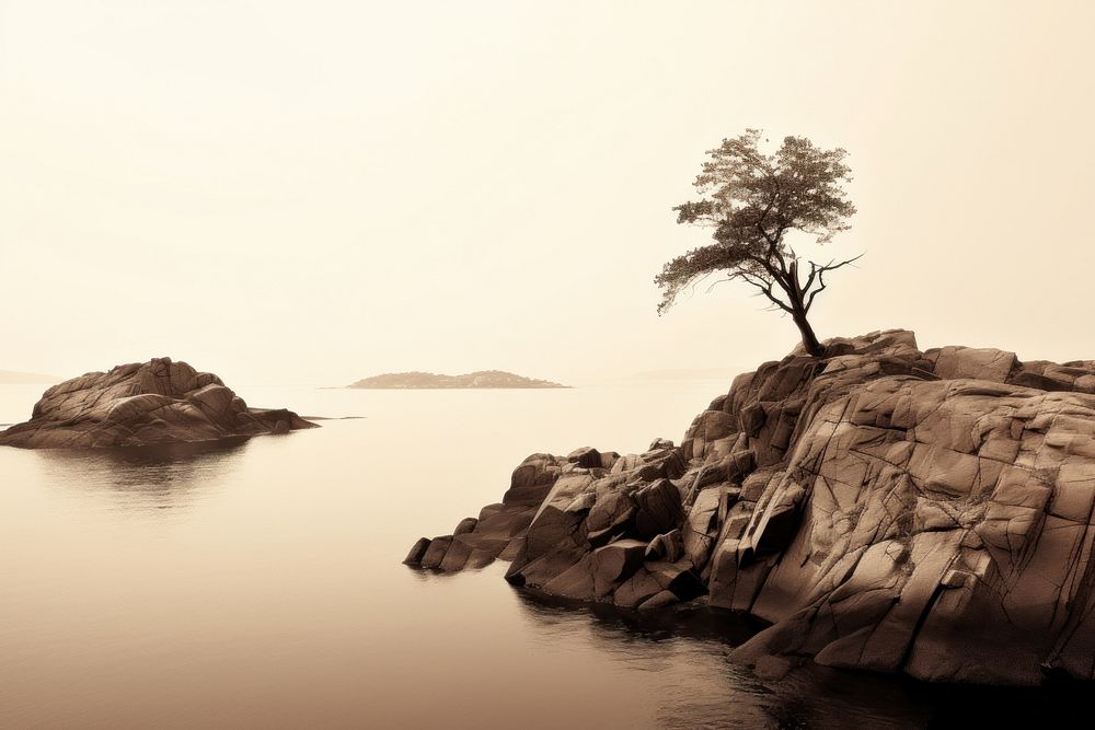 Archipelago landscape outdoors nature. AI generated Image by rawpixel.