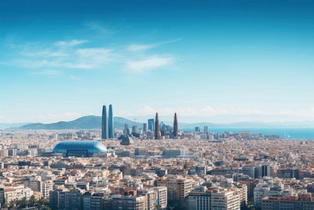 Barcelona landmark architecture cityscape outdoors. AI generated Image by rawpixel.
