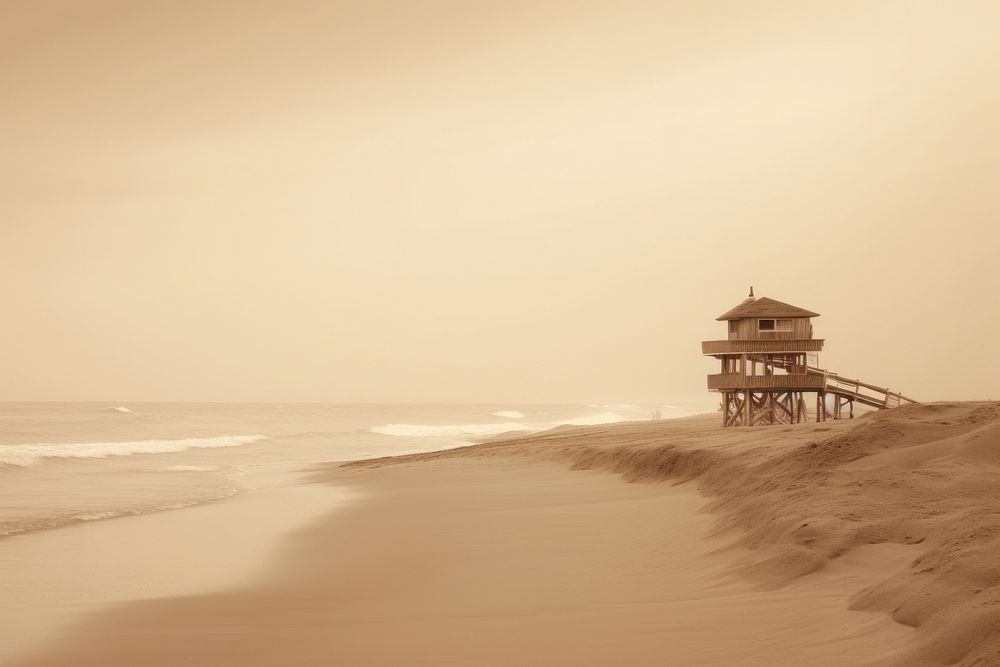 Beach architecture building outdoors. AI generated Image by rawpixel.
