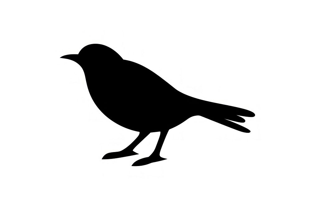 Bird silhouette blackbird stencil. AI generated Image by rawpixel.