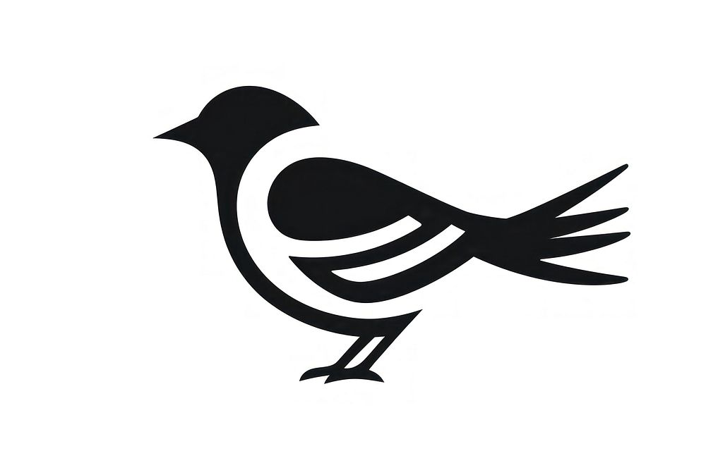 Bird stencil animal white. AI generated Image by rawpixel.