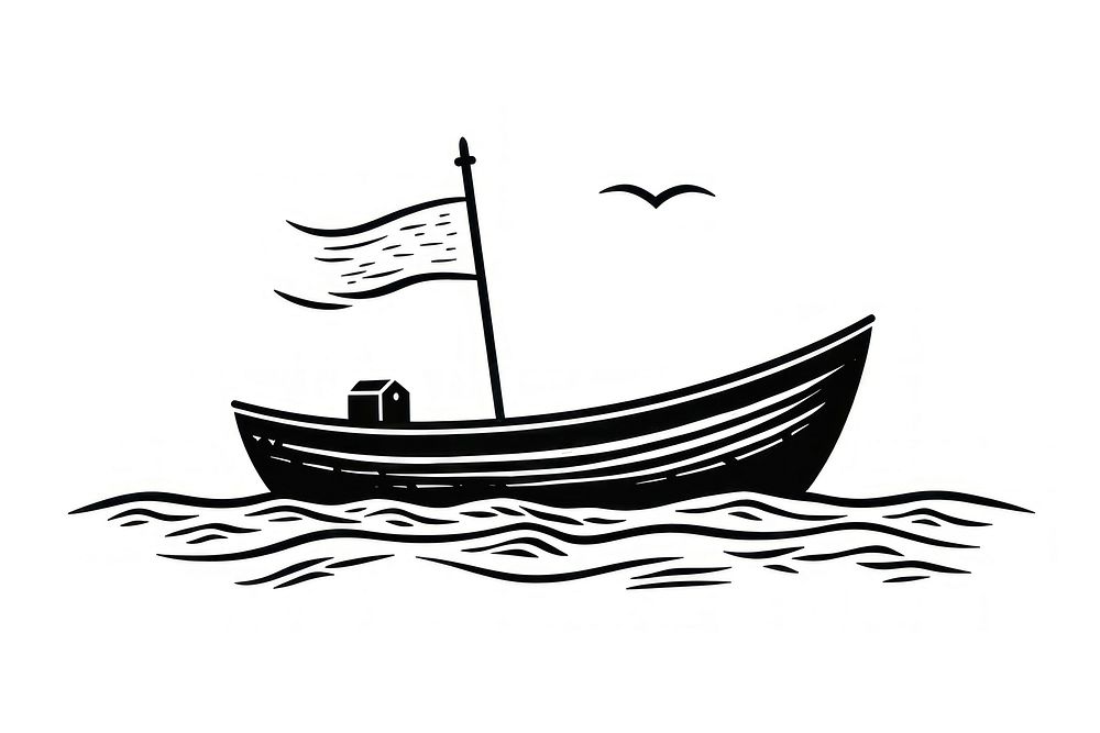 Boat sailboat vehicle stencil. AI generated Image by rawpixel.