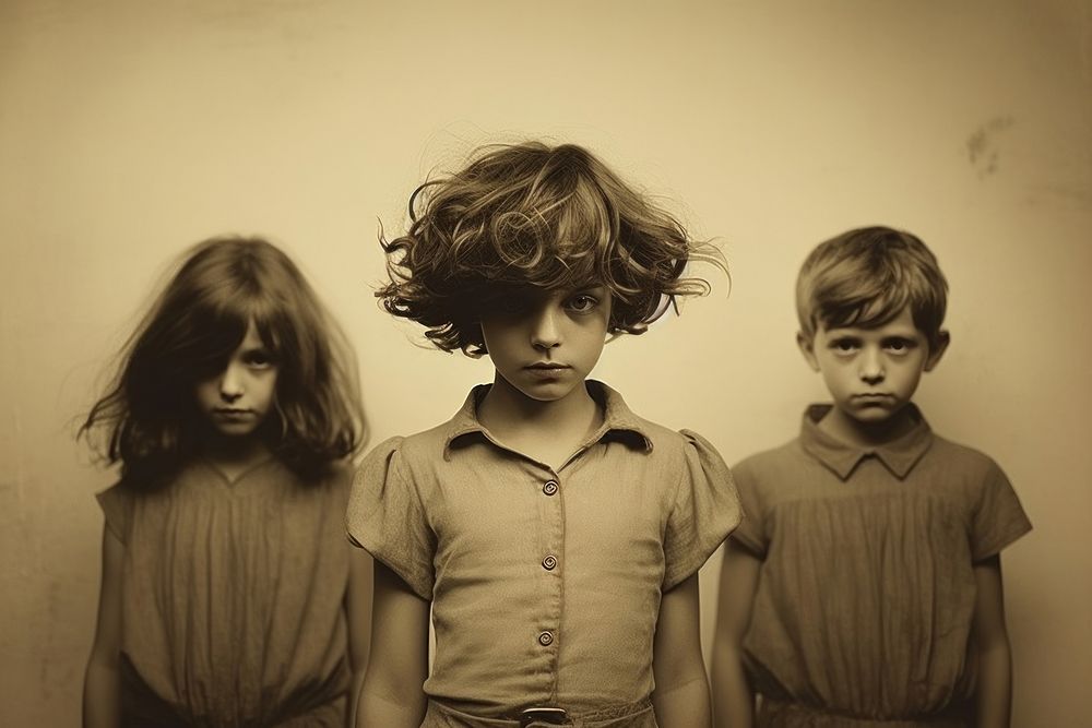 Children photography portrait togetherness. AI generated Image by rawpixel.
