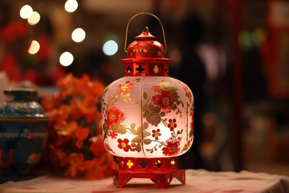 Chinese newyear ceremony lamp lantern illuminated celebration. AI generated Image by rawpixel.