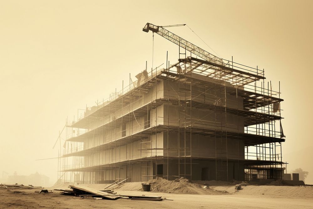 Construction architecture building development. AI generated Image by rawpixel.