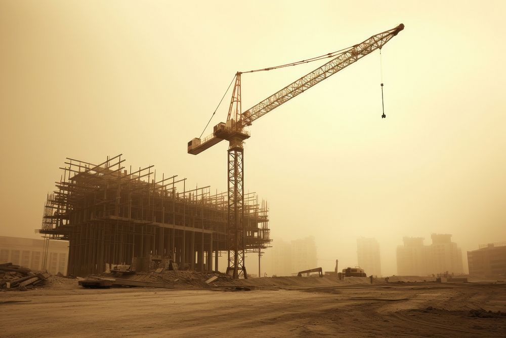 Construction architecture development incomplete. AI generated Image by rawpixel.