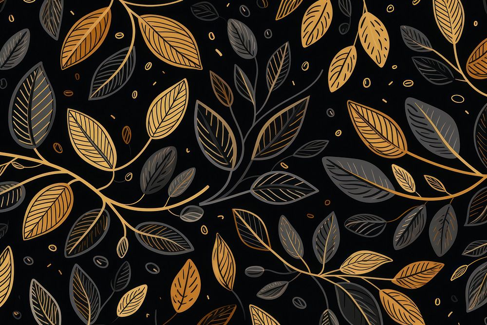 Coffee forest pattern backgrounds graphics. AI generated Image by rawpixel.