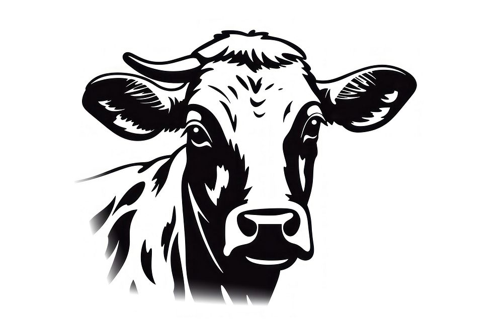 Cow livestock stencil cattle. AI generated Image by rawpixel.