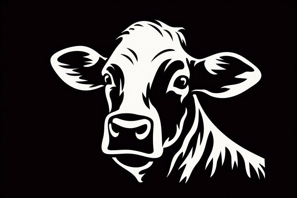 Cow livestock stencil cattle. AI | Free Photo Illustration - rawpixel