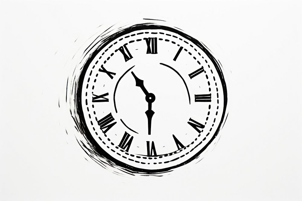 Clock shape monochrome appliance. AI generated Image by rawpixel.