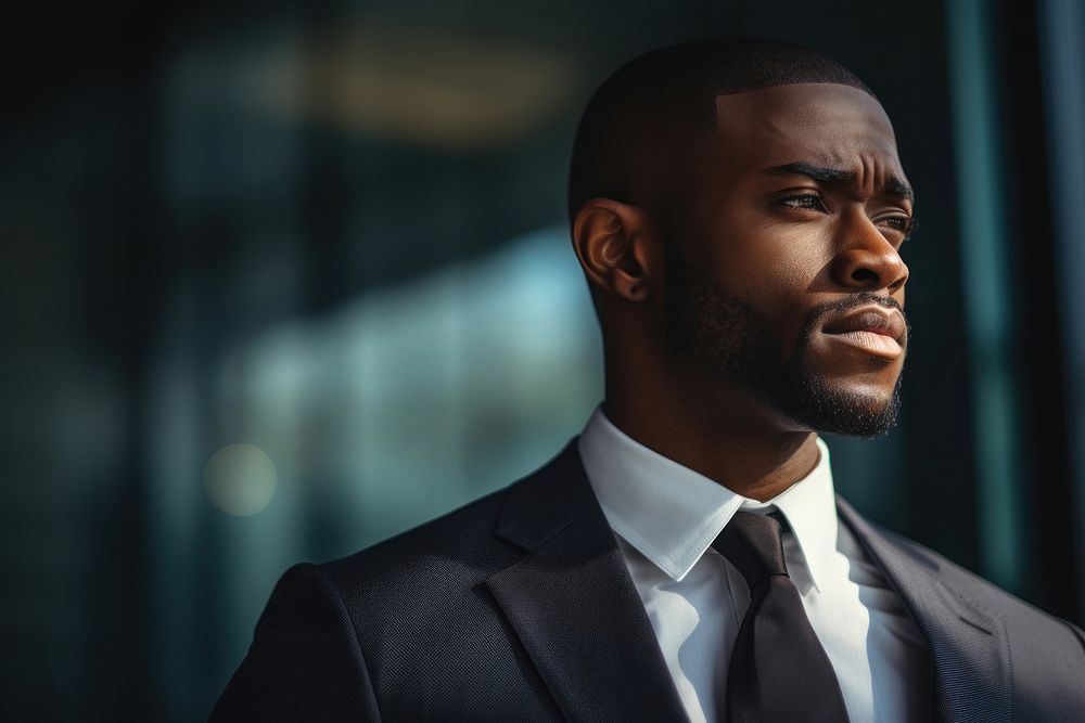 Black business man portrait looking adult. AI generated Image by rawpixel.