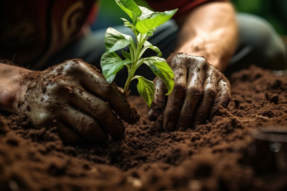 Gardener planting gardening outdoors nature. AI generated Image by rawpixel.
