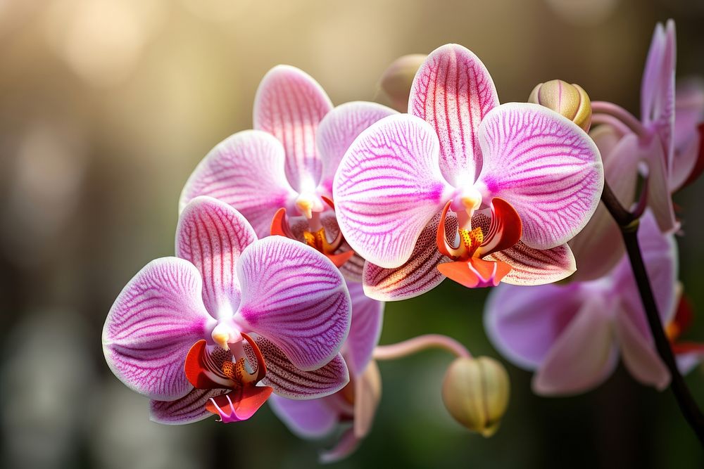 Orchid flower blossom nature plant. AI generated Image by rawpixel.