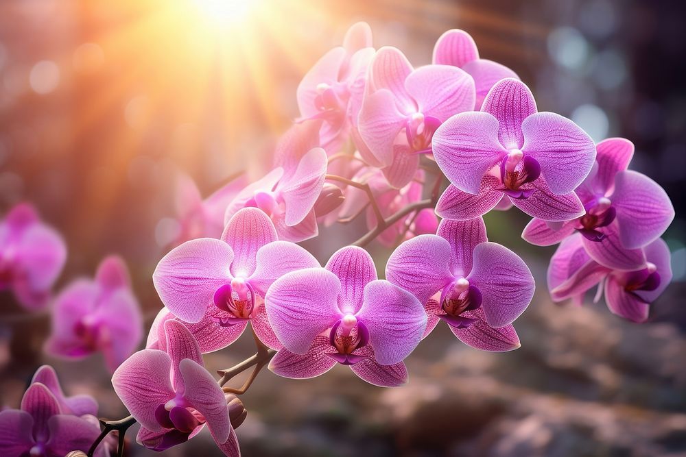Orchid flower blossom nature petal. AI generated Image by rawpixel.