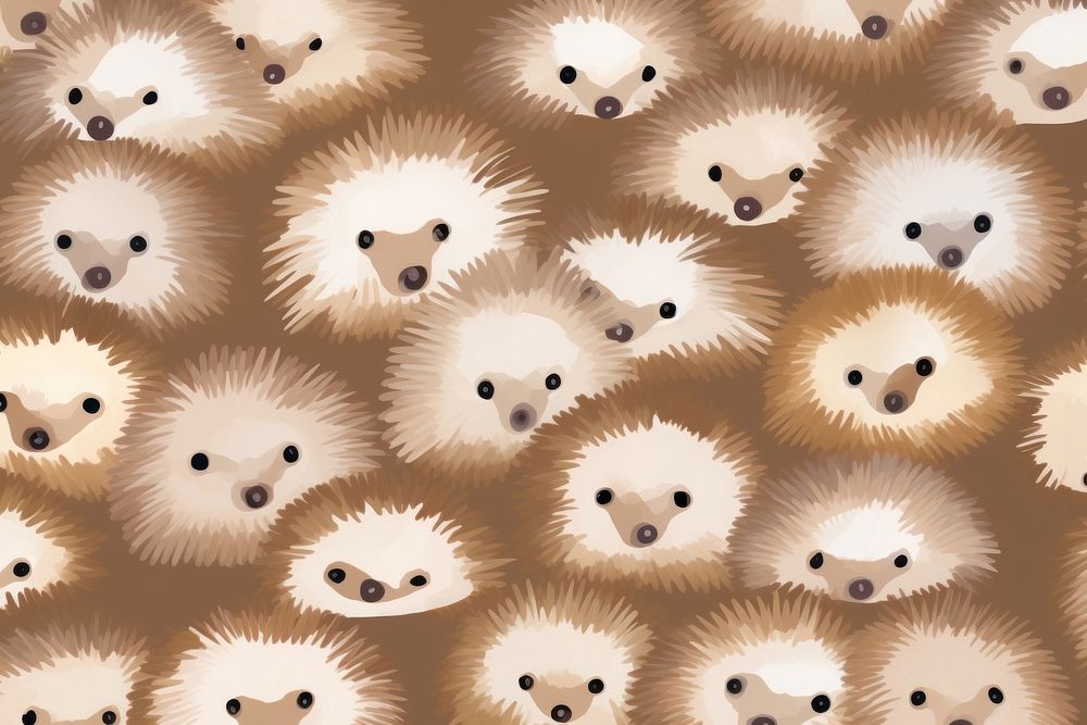 Hedgehog pattern backgrounds texture. AI generated Image by rawpixel.
