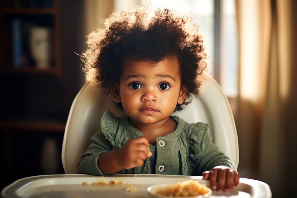 Eat baby food portrait photo photography. AI generated Image by rawpixel.