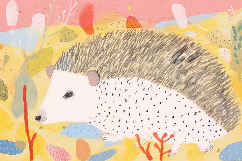 Hedgehog Art Animal Mammal. Ai 