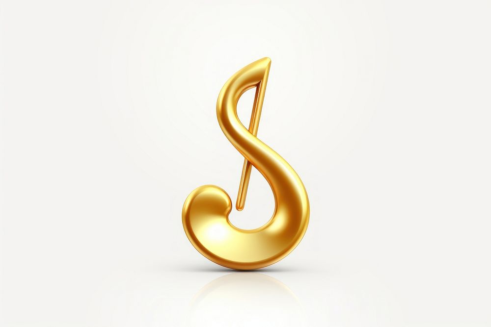 Gold music note number gold creativity. AI generated Image by rawpixel.