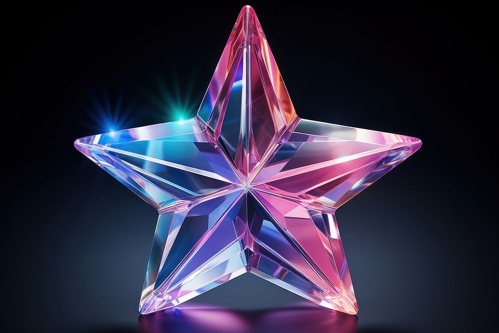 Gem Crystal crystal glowing shape. AI generated Image by rawpixel.