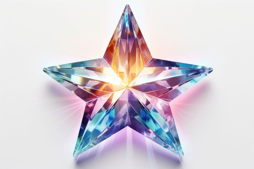 Gem Crystal glowing crystal shape. AI generated Image by rawpixel.