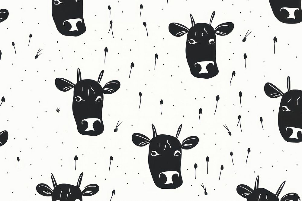Cow backgrounds pattern mammal. AI generated Image by rawpixel.